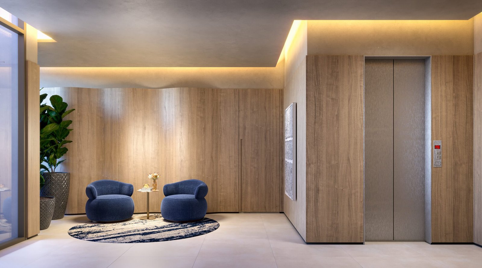 Lobby assinado pela curadoria Breton — Marino by Breton, Barra da Tijuca